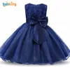 Prinsessan Flower Girl Dress Summer Home Tutu Wedding Birthday Party Barnklänningar för flickor Barn kostym tonåring prom design