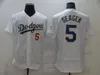 Ed Baseball maillots Seager 5 Corey Urias 7 Julio maillot rétro noir blanc bleu blanc sans numéro nom pour homme taille S-XXXL