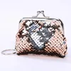 Femmes porte-monnaie paillettes brillantes mignon Portable portefeuille dame rétro Vintage petit portefeuille moraillon sac à main Kawaii sac pochette étui