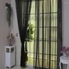 Zasłonę czysty kolor tiul do drzwi do salonu panel drapy Sheer Scalf Valance Screening Przezroczyste zasłony 1PCS#P35