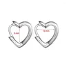 Hoop Earrings Cute Romantic Heart-Shape For Women Simple Style Glossy Copper Geometric Small Ear Huggie Female Earring Accessory