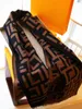 Écharpe en laine tricotée de haute qualité marque de créateur hommes femmes classique longue écharpe noire et rouge