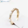 Wedding Rings Tianyu edelstenen stokbrood Def Diamond Band 2x4mm ring 14K18K Yellow Gold Classic Finger For Women 2208267546935