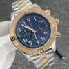 Luxury Mens Watch Blue Dial Japan Super VK Quartz Chronograph 45mm Avenger Hurricane SEA1884 Stainless Steel Strap Case Hardlex Glass