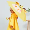 귀여운 만화 어린이 우산 애니메이션 창조적 인 긴 손잡이 3D 이어 모델링 아이를위한 우산 298J