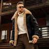 Men's Jackets Men Padded Leather Jacket Fur Lapel Collar Long Sleeve Faux Sheepskin Cashmere Thicken Coat Medieval VintageWinter