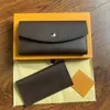 2021 French Designer Long Desconder Wallet Credit Card Po Po Brown Mono Gram White Chevered Canvas Leather3216
