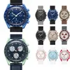 Bioceramic Planet Mercury Mens Watches Full Function Quarz Chronograph Watch Mission to Moon 42mm Nylon Luxury Watch Limited Edition Master Wristwatches