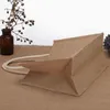 Storage Bags Eco Friendly Tote Bag Portable Reusable Linen Burlap Shopping Handbag Shoulder Top Handles Carrying Grocery Gift