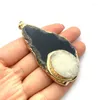 Charms Natural Semi-Erecious Stone Pendant Oregelbundet i ett stycke R￶tt agat och bl￥tt f￶r DIY-halsbandsmycken Charm 1/PCS