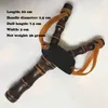 20 cm 8 dekomprimering leksak tum bambu stil tr￤ sling skott leksaker originalitet nyhet spel slingshot bow catapult jakt