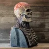 أقنعة الحفلات Halloween Latex Skull Mask Mask Mask Cosplay Decor Decor Skull Model of Medicine Headon Skeleton القوطية الديكور 220829