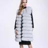 Women's fur Zadorin Femme Winter Warm Long Women Fluffy Faux Coat Jacket Vest Fourrure Fur Gilet Casaco pele L220829