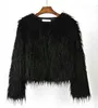 Fourrure de femmes Zadorin Nouvelle Mode Bohème Fluffy Hiver Femmes Tops Boho Faux Veste Manteau De Fourrure Manteau Femme Hiver L220829