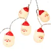 크리스마스 장식 Faroot Xmas Santa Claus Led String Light 조명 배터리 작동 램프 방 장식 Christnas 펜던트 드롭 장식