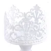 Kerzenhalter Europäischer Weißmetallsäulenhalter Romantischer Hochzeitskandlestick für Home Candlelight Esstisch Dekoration Geschenk A0KF