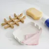 Creative Soap Dishes Modern Simple Bathroom Anti Slip Bamboo Fiber Tray Holder FY5436 1116