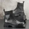 New Wave Mens Black Martin Boots Trendy Rock 펑크 오토바이 부츠 디자이너 남성 파티 모카신 Sapato Social Masculino Shoe Fashion Top Shoes Online