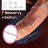 Pozycje piękności 9 prędkości teleskopowe wibratory dildos dla kobiet dla kobiet lizanie łechtaczki g stymulator punktowy penis wibrator zdalny