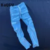 Men's Pants Men's Casual Safari Style Multiple Color Options Stretch-fit Pocket Joggers Drawstring Sweatpants Autumn Male Trousers