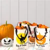 Halloween Tote Trick eller Treat Bags Linen Halloween Party Candy Present Bags Portable Kids Spider Pumpkin Canvas Bags 928