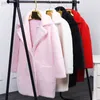 Futro kobiet Zadorin Winter Nowy pluszowy misie różowy płaszcz Kobiety Eleganckie sztuczne kurtki kurtki Kobieta ciepła podszewka luźna płaszcz l220829