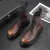 New Wave Mens Black Martin Boots Trendy Rock 펑크 오토바이 부츠 디자이너 남성 파티 모카신 Sapato Social Masculino Shoe Fashion Top Shoes Online