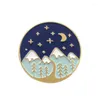 Broches artes criativas Night Walk Snow Mountain vista