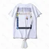 أزياء Offs T Hirts مصمم العلامة التجارية القطن الفاخرة للنساء Tops T-Shirt Summer Arrow X Print S1Q1