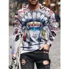 Mens T Shirts Men Long Sleeve Autumn Oneck Casual Tops Overized 3D Print Art Cartoon Christmas Series T Shirt 220829