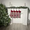 2022 Nowe dzianiny świąteczne pończocha dekoracja dekoracji torby świątecznej prezentu dekoracja kominka zielony czerwony biały skarpetka Xmas 46cm 10 kolorów