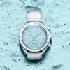 2023 Bioceramic Moonswatch Quarz Chronograph Mens Watch Mission To Mercury Nylon Luxury Watch James montre de luxe Limited Edition303F