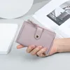 Mode femmes portefeuille en cuir PU portefeuilles courts multi-cartes Position embrayage sac d'argent étudiant fermeture éclair porte-monnaie Simple