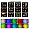 12 Patterns LED Effects Halloween Christmas Projector Lights Outdoor Waterproof Remote Color LED Wave Projection Lamp Wedding Birthday Decor