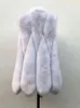 Women's Zadorin New Arrival Long Vest Fluffy Jackets Women Slim Faux Coat High Quality Patchwork Fake Fur Gilet L220829