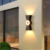 Lámpara de pared 6W / 12W Luz LED Exterior Impermeable IP65 Porche Jardín Interior Dormitorio Decoración de cabecera Iluminación Aluminio