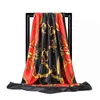 Sarongs 2021 Moda de primavera de estilo fino de luxo de alta qualidade lenço de seda muçulmana amoreira moda de seda feminina lenço de cabeça de cabeça 90 90cm T220809