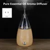 Lampade profumate Diffusore di oli essenziali puri senza acqua Vaporizzatore in vetro di legno Nebulizzatore di aromi