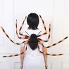 Other Event Party Supplies 90125CM Horror Plush Spider Decoration Halloween Candy Bag Big Spider Shape Backpack Trick Or Treat Prop Halloween Kids Costume 220829