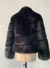 Frauenpelz Zadorin Hohe Qualität Dicker Rosa Frauen Winter Stehkragen Langarm Faux Gilet Fourrure Pelzmantel L220829