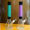 Bongs de vaso alto Cachimbas de 15 pulgadas Pipas de agua de vidrio grueso Pyrex alto Plataformas de dab con junta femenina de 18 mm Base pesada Pipa para fumar de tallo inferior difuso con tazón