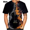 Herr t-shirts t-shirts 2022 herrar/kvinnor 3D t-shirt sommar rolig gitarr mjuk bekväm andningsbar modern all-match