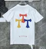 Summer Luxury Mens T Shirts Brand Ch Man T-Shirt Horseshoe Flower Tees Classic Cross Heart Sanskrit Letter Short Sleeve Designer Chromes7dyp ​​87G6