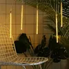 Stringhe Solar Meteor Shower Rain Lights 30cm 8 Tube Led Falling Fairy String per la decorazione delle vacanze di nozze