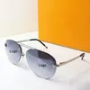 2023 Vintage Brand Designer Sonnenbrille im Uhrzeigersinn Z1020 Farbgefarbiger Gradientenspiegel oder charakteristische Frauen Randless Männer Klassiker Retro Double Metal L 7W9M