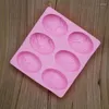 Moldes de cozimento 3D Mel abelha Silicone Soap Mold Mold artesanato artesanal Diy oval retangular 6 formas moldes para fazer