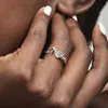 Anello a forma di cuore con pavé di mamma in argento sterling 925 con gioielli regalo per la festa della mamma con cofanetto originale per pandora CZ diamante Love you Rings239I