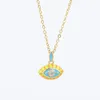 S3163 Fashion Jewelry Colorful Enamel Evil Eye Necklaces For Women Blue Eyes Pendant Necklace