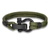 Charm-Armbänder MKENDN Schleife Schäkelverschluss mit Schraubstift Männer Frauen Nautisches Überleben Paracord-Armband Camping Verstellbare Haken