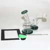 Glasbong Shisha rosa lila mit Bucket Dome Percolator Oil Rig Bongs Wasserpfeife